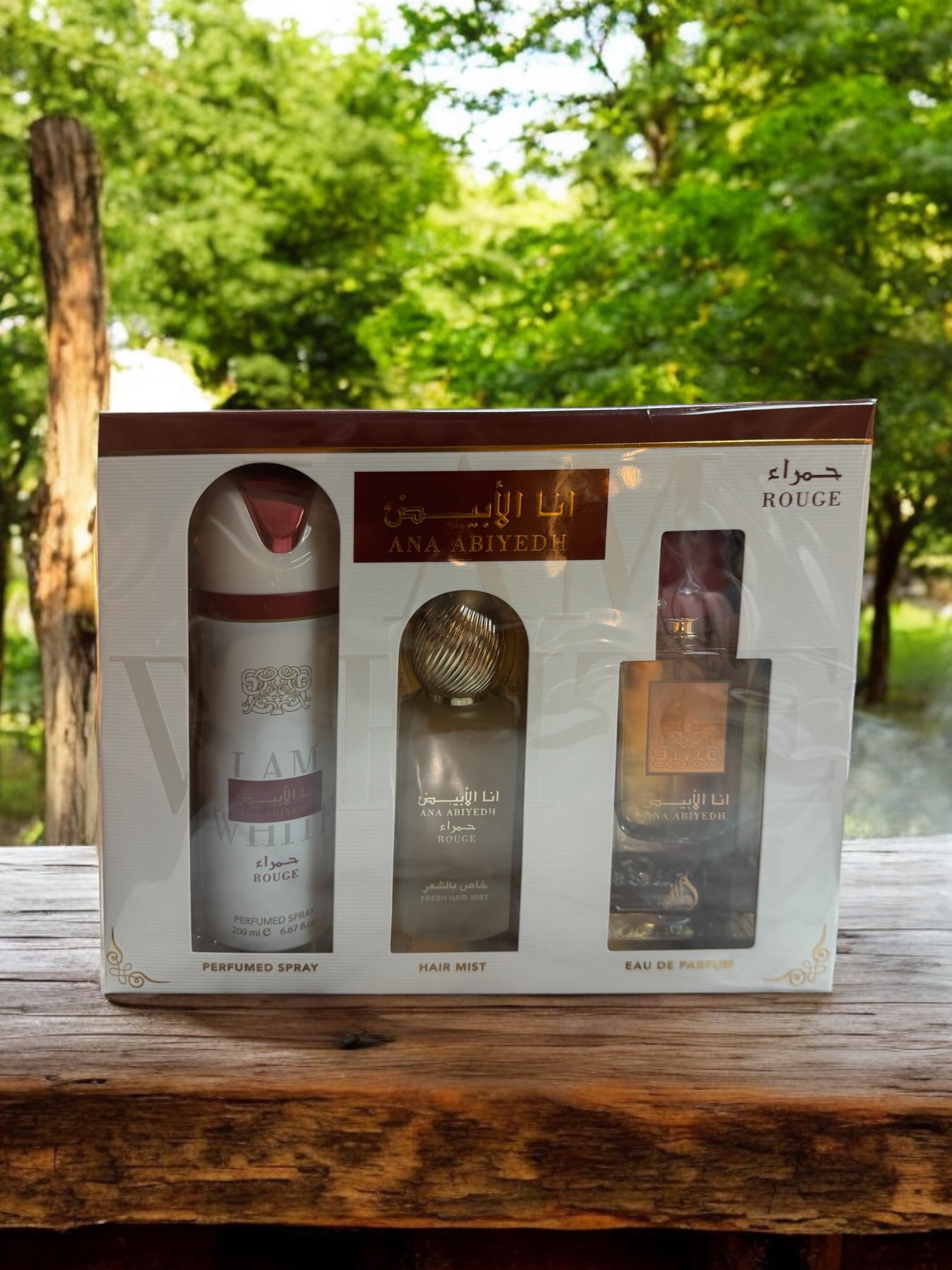 LATTAFA- ANA ABIYEDH ROUGE 3PCS GIFT SET – ViviFragances