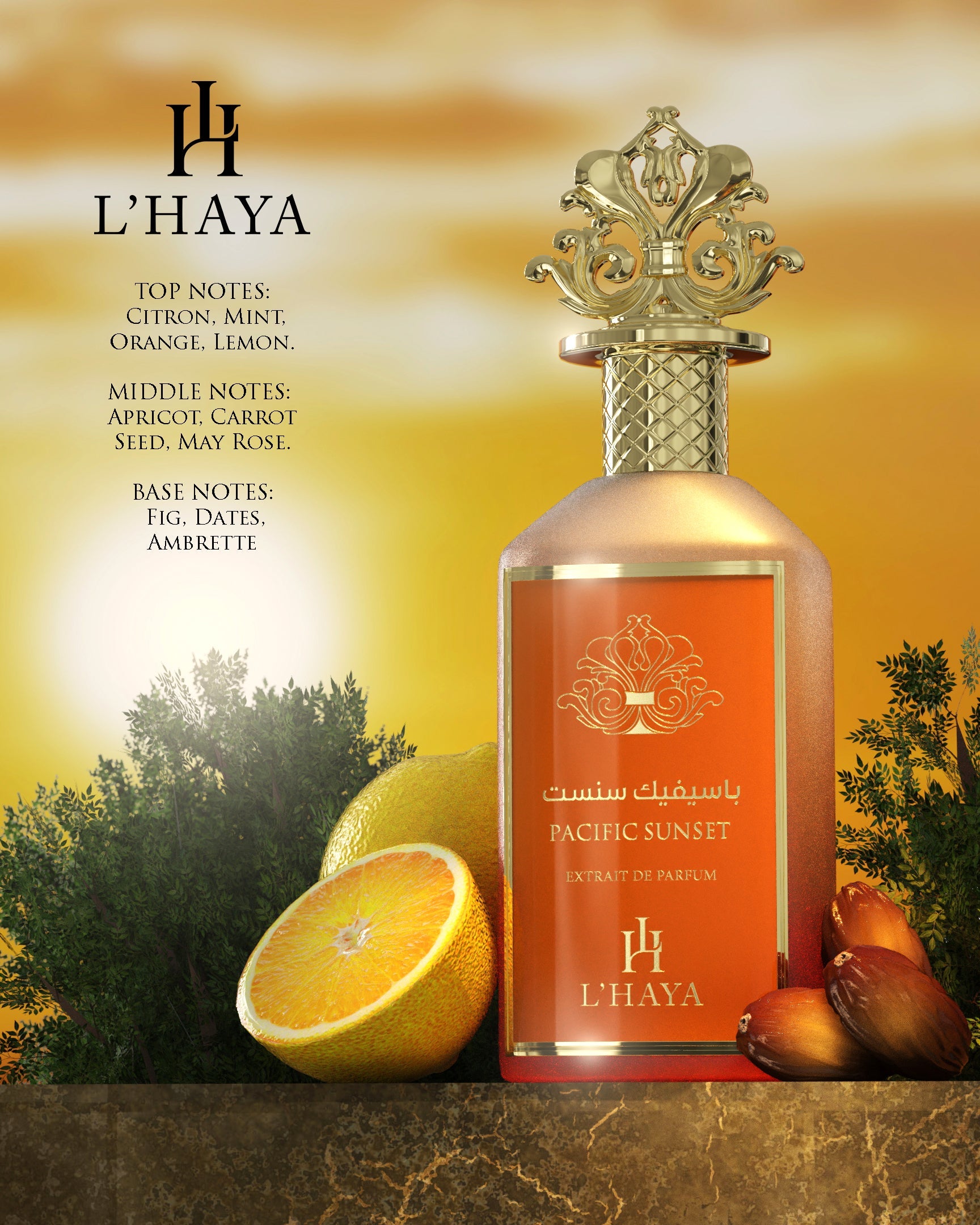 L’HAYA- PACIFIC SUNSET- EXTRAIT DE PARFUM