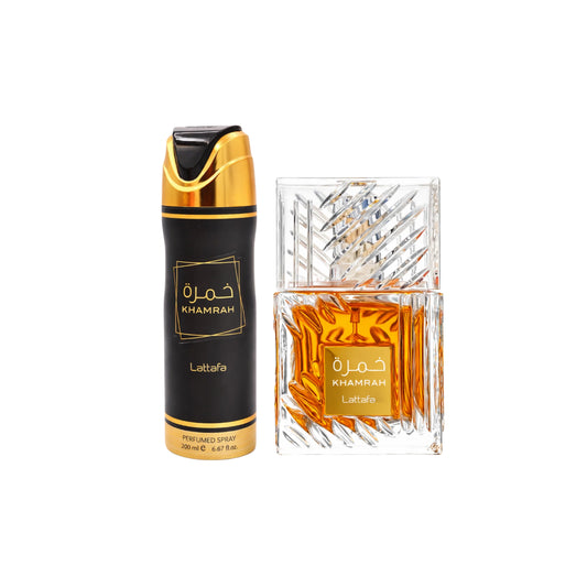 SET 2 PIEZAS KHAMRAH 100ml + BODY SPRAY 200ml